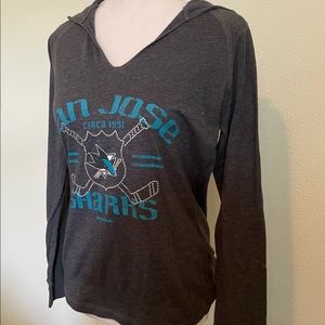 San Jose Sharks long sleeve shirt with hood